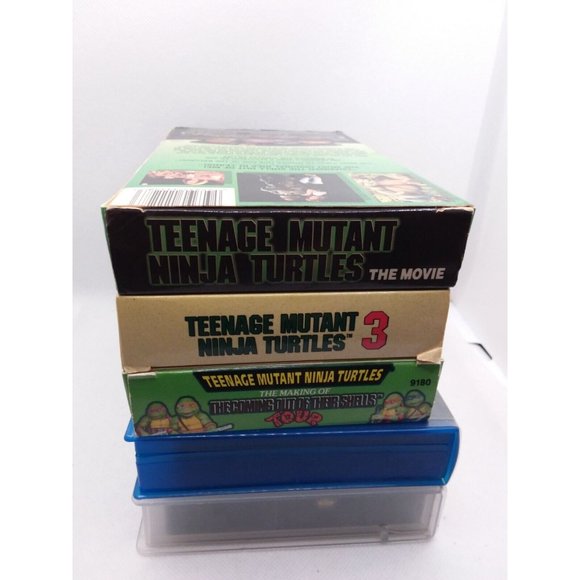 5 Teenage Mutant Ninja Turtles VHS Video Lot 80s Shredder Shrinking Turtles - Picture 11 of 12